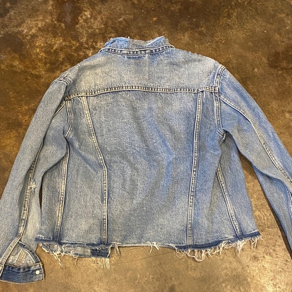 Levi's Blue Denim Jacket with Palm Trees - Picture 5 of 5